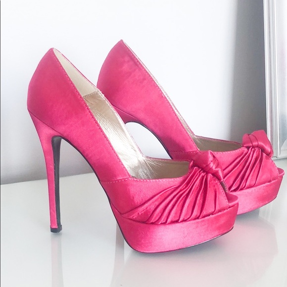 Luichiny | Fushia Satin Sure Thing Pumps - Picture 1 of 5